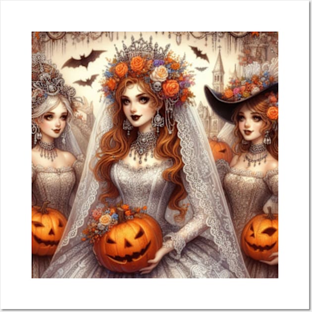 Halloween Bride and Bridesmaids Wall Art by EverBride